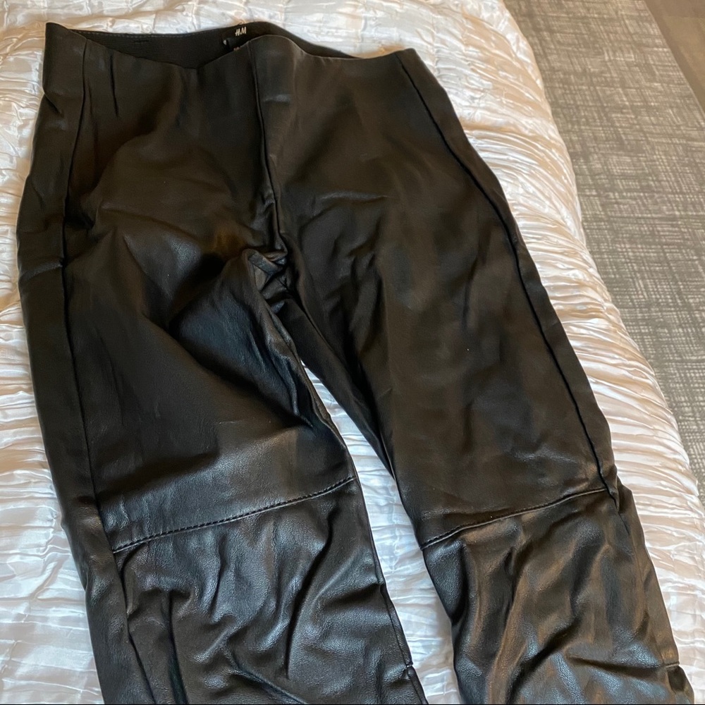 Faux Leather Tights